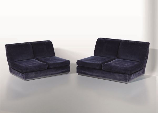 W. Rizzo, two sofas, Italy, 1970s