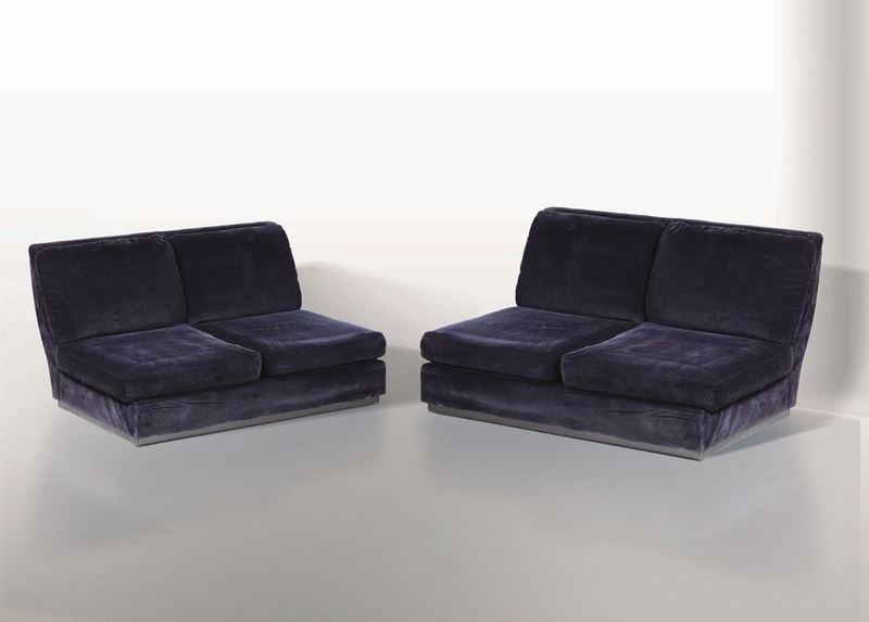 Two W. Rizzo, sofas, Italy, 1970s  - Auction Design - Cambi Casa d'Aste