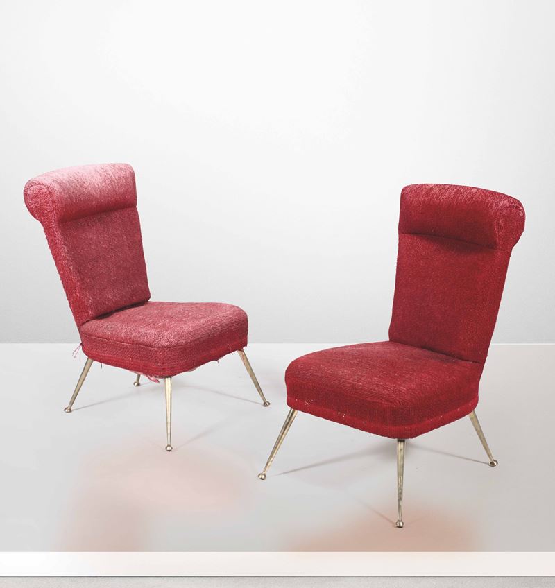 Two armchairs, Italy, 1950s  - Auction 20th century furniture - Cambi Casa d'Aste [..]