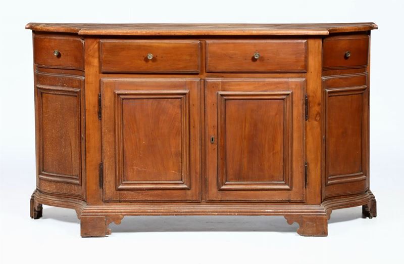 Credenza sagomata in legno a quattro ante  - Auction Furnitures, Paintings and Works of Art - Cambi Casa d'Aste