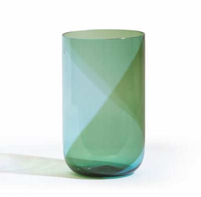 Tapio Wirkkala, Vaso cilindrico Venini con decoro policromo, Murano (circa 1990)