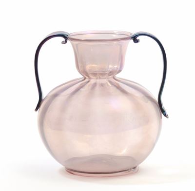 Cambi, Vaso in vetro soffiato ciclamino, 1930 ca