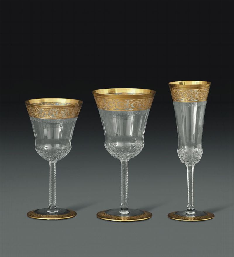 Servizio di bicchieri “Thisley” Francia, Saint Louis, seconda metà del XX secolo  - Asta L'Art de la Table - Cambi Casa d'Aste