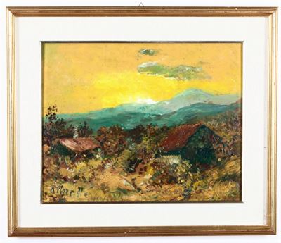 Amedeo Merello (1890-1979)paesaggio Estivo a Fumeri