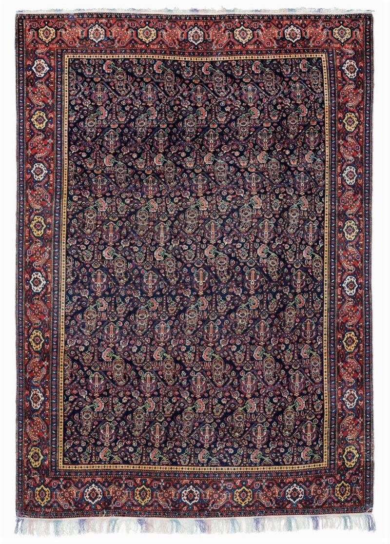 Raro tappeto Senneh Barrikeeh, Persia inizio XX secolo  - Auction antique rugs - Cambi Casa d'Aste