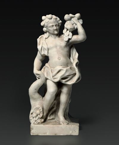 Allegoria Dell'abbondanza. Marmo Bianco. Arte Barocca Italiana del XVII Secolo