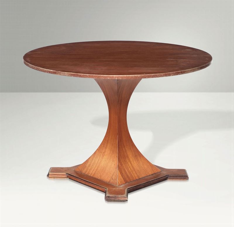 Tavolo con struttura e piano in legno.  - Auction Design - Cambi Casa d'Aste