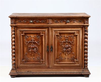 Credenza in Legno Intagliato, XX Secolo