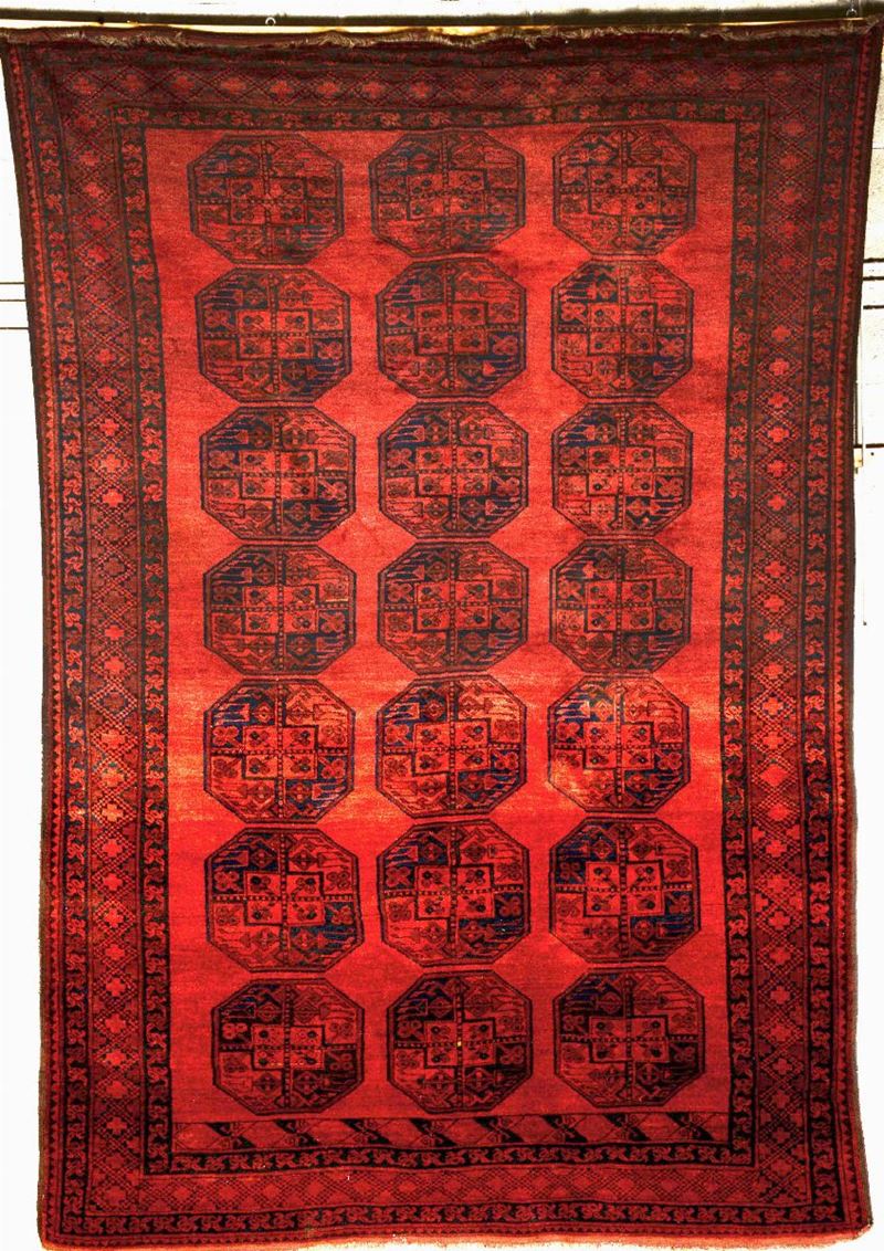 Tappeto afgano inizio XX secolo  - Auction Carpets - Time Auction - Cambi Casa d'Aste