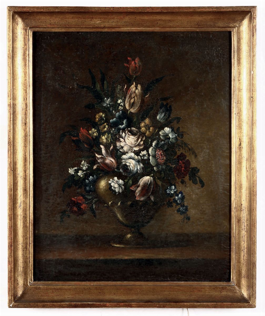 Scuola Italiana del XVIII Secolonature Morte con Vasi di Fiori