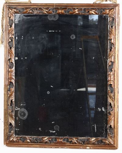 Specchiera in Legno Intagliato, XIX Secolo