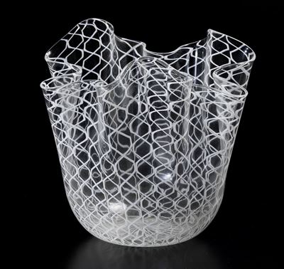 Fulvio Bianconi, Vaso a fazzoletto Venini (Murano), 2008