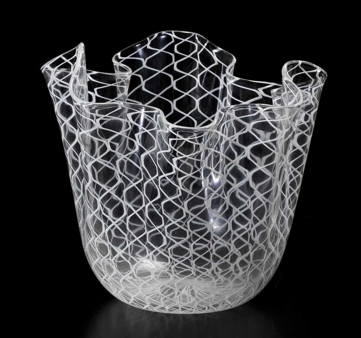 Fulvio Bianconi, Vaso a fazzoletto Venini (Murano), 2008