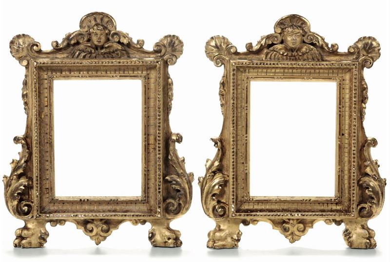Due cornicette dorate, Toscana fine XVIII secolo  - Auction Fine Art - Cambi Casa d'Aste