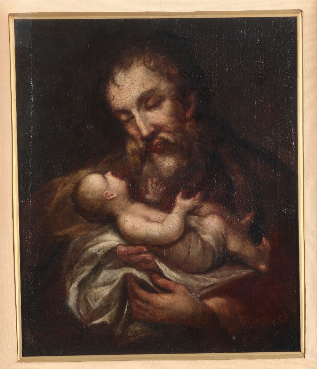 Scuola del XVII Secolosan Giuseppe Col Bambino