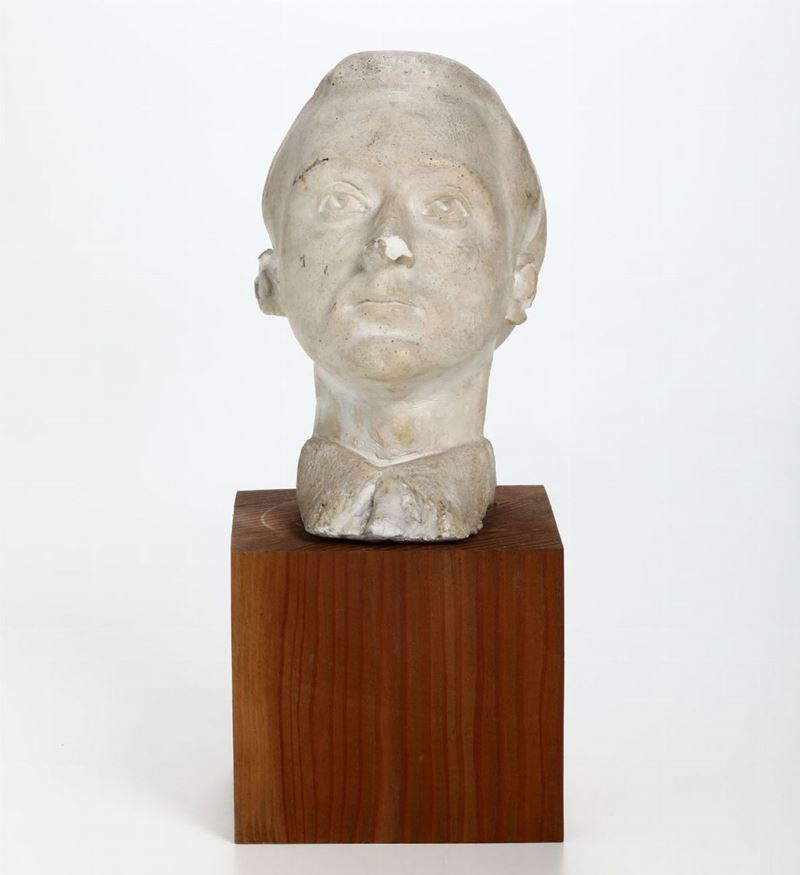 Testa di uomo in gesso, anonimo del XX secolo  - Auction 20th Century Arts - Cambi Casa d'Aste