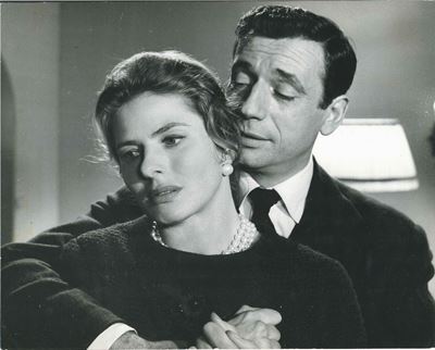 Ingrid Bergman e Yves Montand, nel Film “le Piace Brahms?”, 1961