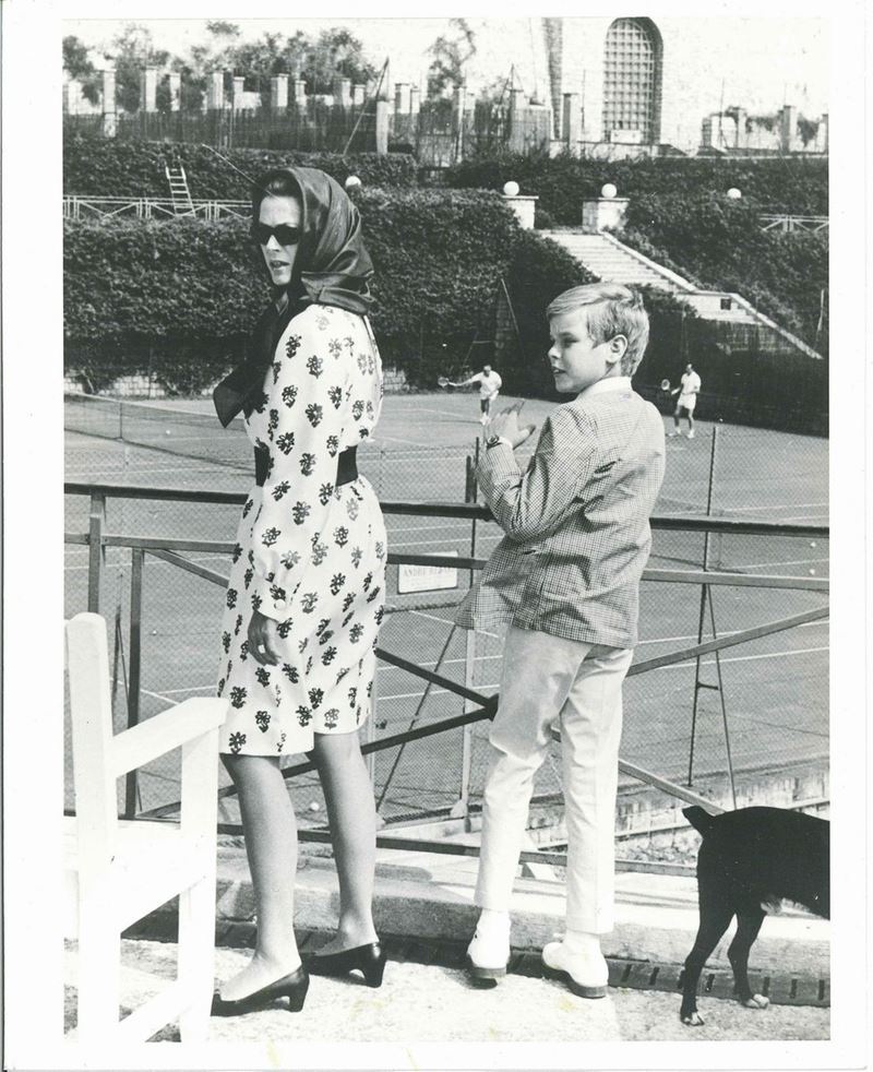 Grace Kelly e principe Alberto al tennis, 1969  - Asta C'era una volta a Hollywood - Cambi Casa d'Aste