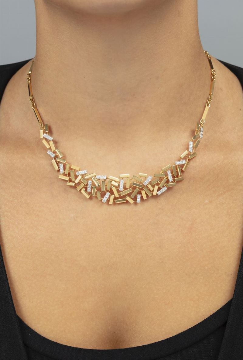 Diamond and gold necklace. Signed Repossi. Fitted case  - Auction Jewels - Cambi Casa d'Aste