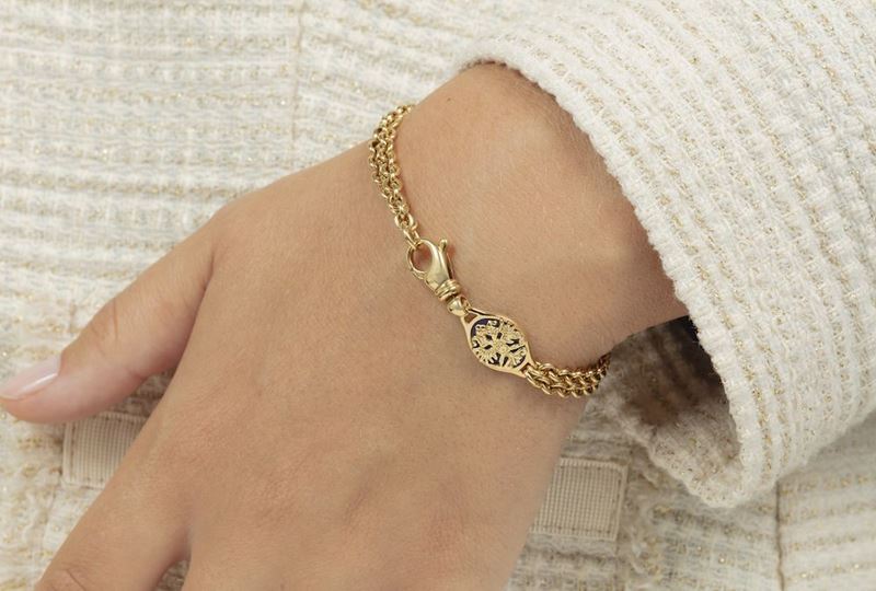 Enamel and gold bracelet. Signed Fabergé  - Auction Jewels - Cambi Casa d'Aste