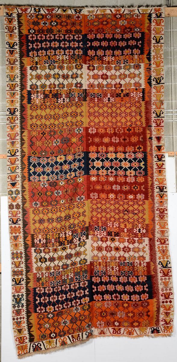 Kilim Anatolia inizio XX secolo  - Auction Carpets - Time Auction - Cambi Casa d'Aste