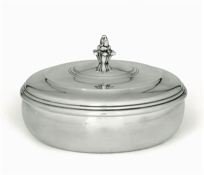 Scatola in Argento. Argentiere Puiforcat Parigi, Seconda Metã del XX Secolo