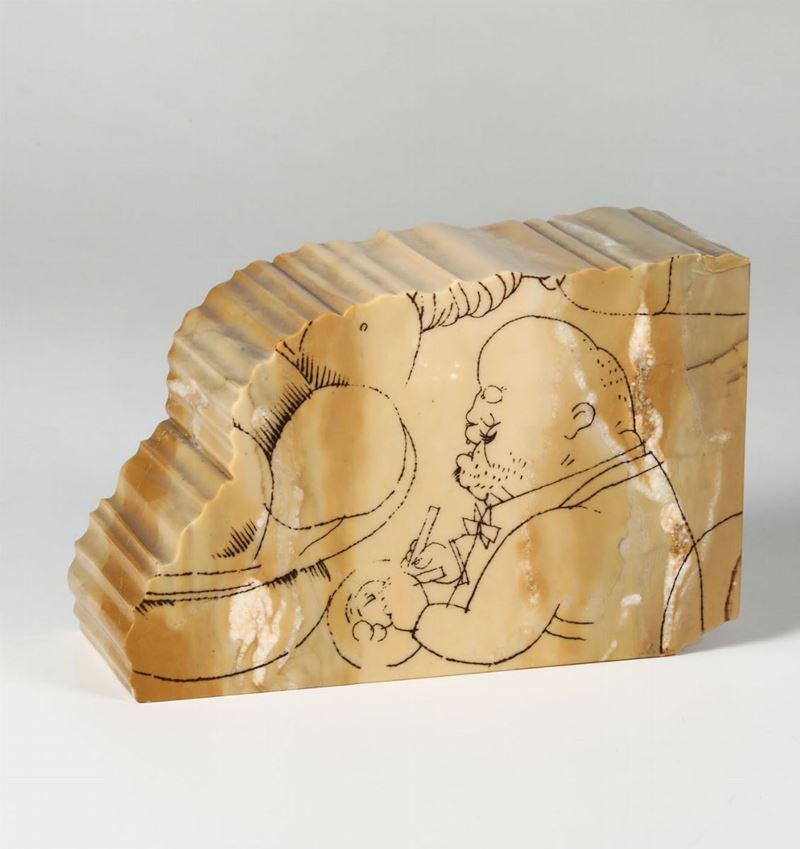 Concetto Pozzati (1935) Buon pranzo  - Asta Rari e curiosi oggetti da una collezione romana | Asta a Tempo - Cambi Casa d'Aste