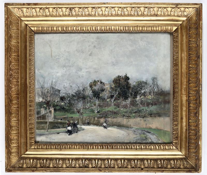 Giuseppe Casciaro (1863 - 1941) Veduta di Via Aniello Falcone  - Auction Fine Art - Cambi Casa d'Aste