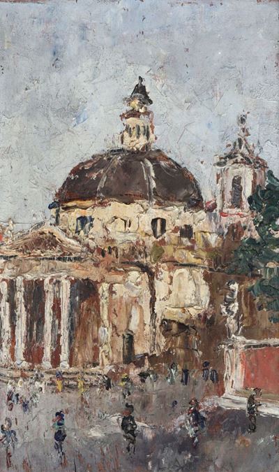 Luciano Albertini (1910-1985)veduta di Piazza del Popolo