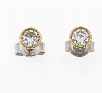Orecchini con Diamanti Taglio Brillante di Ct 0,2 Circa