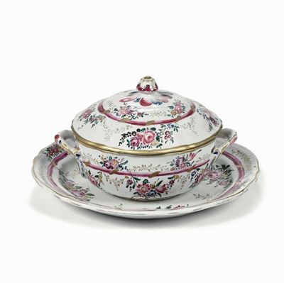 Tazza da Brodo con Piatto Lodi, Manifattura Antonio Ferretti, 1770 - 1780