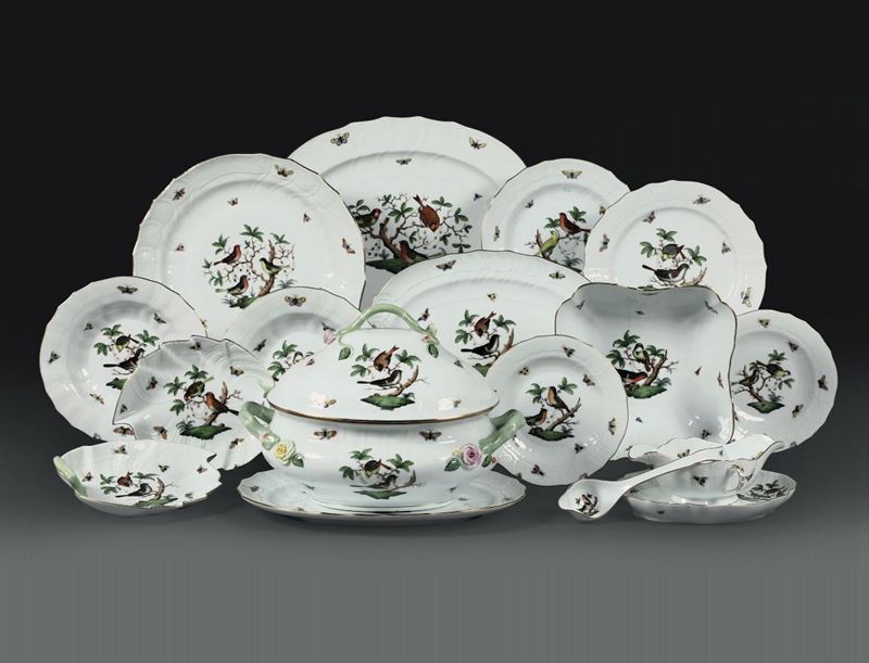 Servizio da tavola “Rothschild” Herend, seconda metà del XX secolo  - Auction L'Art de la Table - Cambi Casa d'Aste