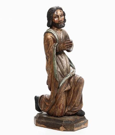 San Giuseppe. Scultura in Legno Dipinto. Probabile XVIII Secolo