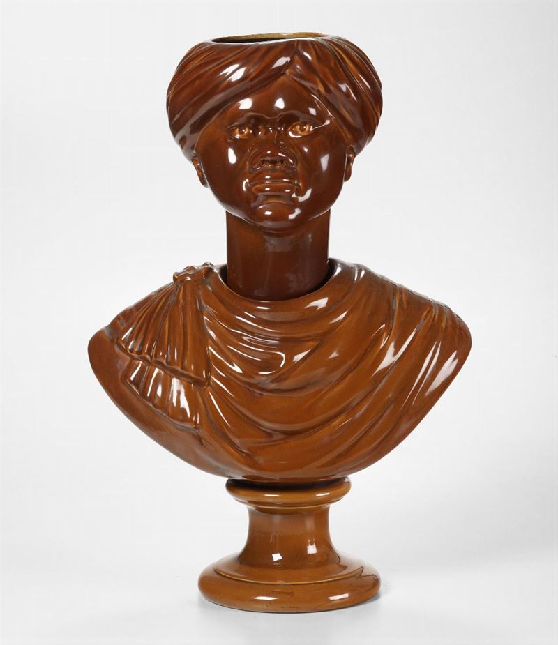 A Moor bust by P. Fornasetti, Italy, 1960 ca.  - Auction Design - Cambi Casa d'Aste