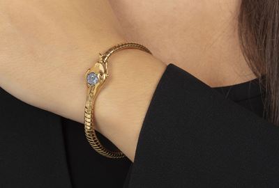 Bracciale Â€œsnakeâ€ con Zaffiro Sri Lanka