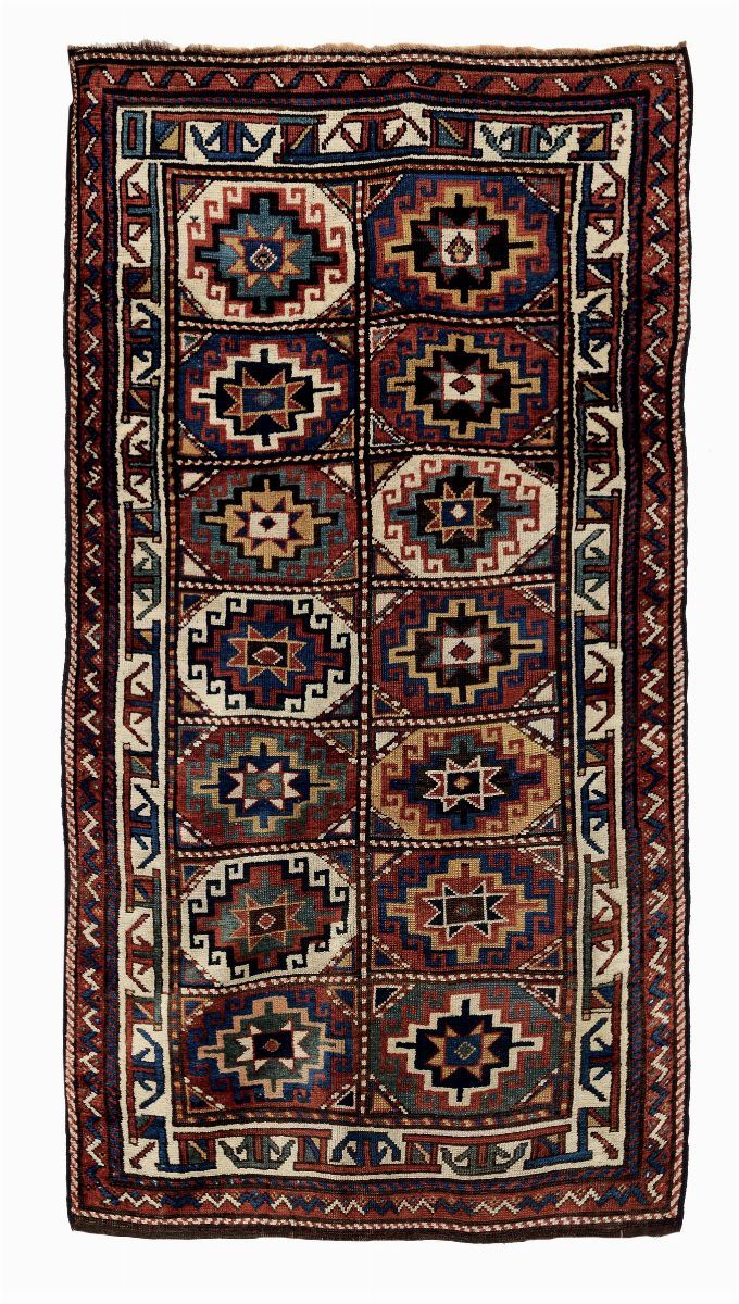 Tappeto caucasico Kasak Gandje, fine XIX - inizio XX secolo  - Auction antique rugs - Cambi Casa d'Aste