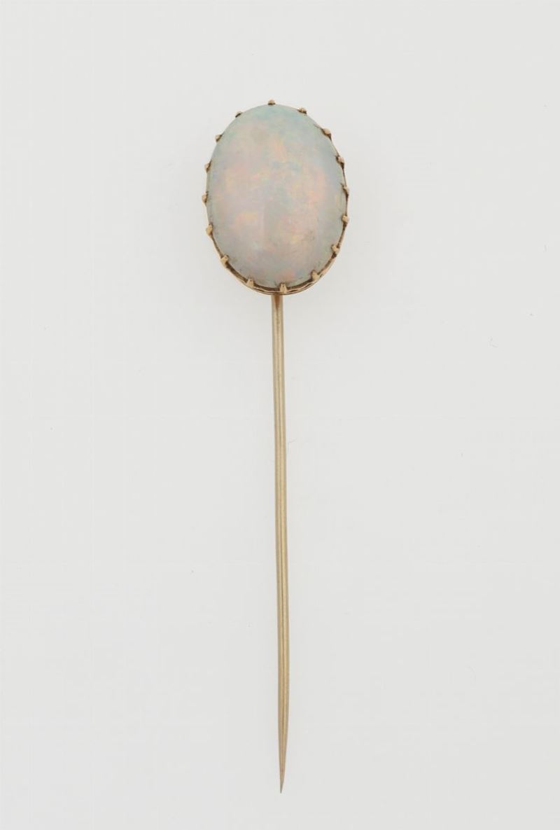 Spillone da cravatta con opale arlecchino  - Auction Fine Jewels - Cambi Casa d'Aste