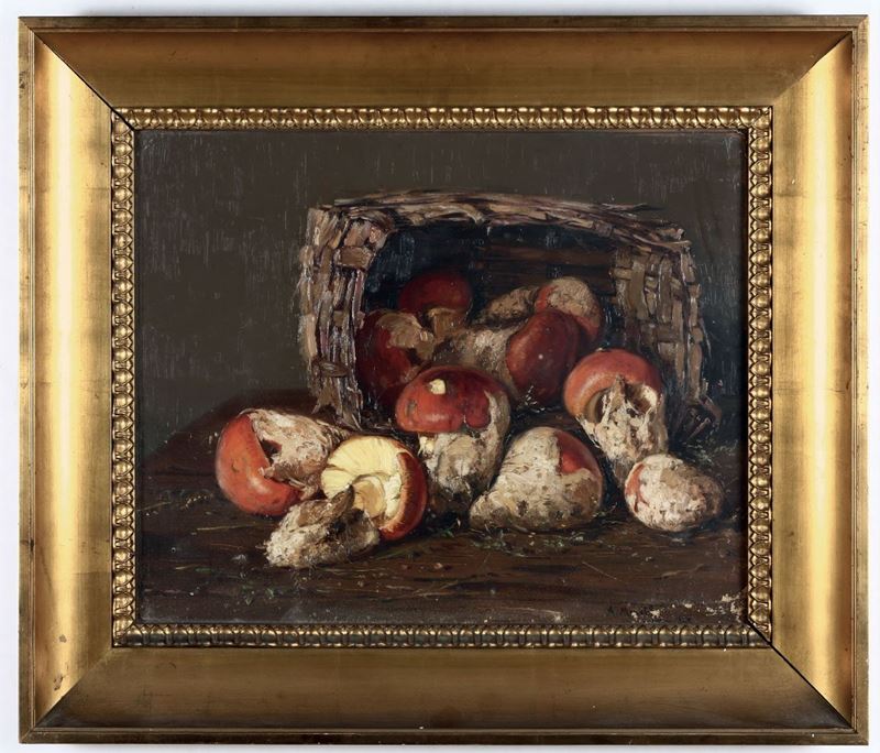 Amedeo Merello (1890-1979) Natura morta con funghi  - Auction Fine Art - Cambi Casa d'Aste