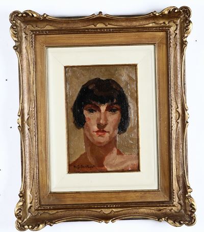 Antonio Giuseppe Santagata (1888-1985)ritratto Femminile