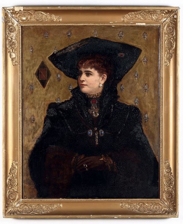 Anonimo del XIX-XX secolo Ritratto di signora