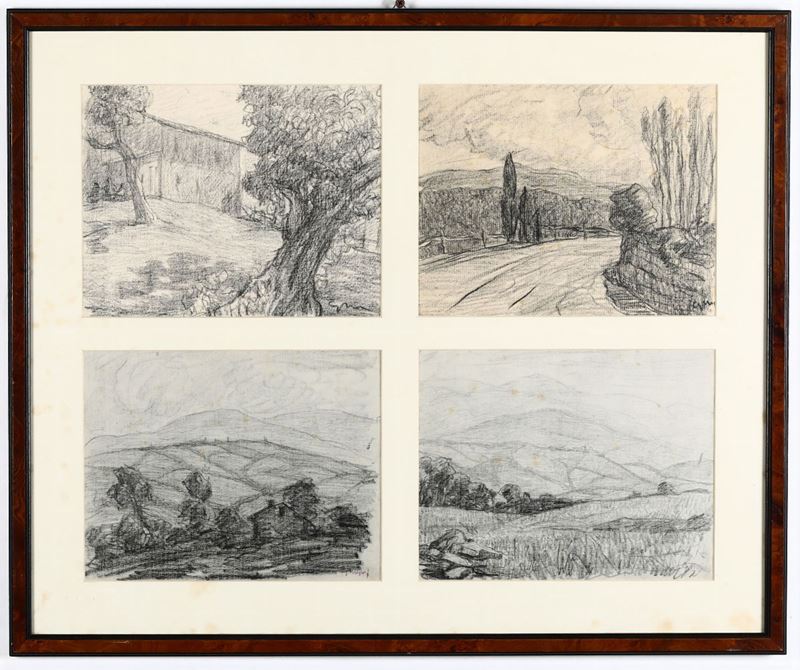 Guido Meineri (1869-1944) Paesaggi  - Asta Arredi, Dipinti e Oggetti d'Arte - Cambi Casa d'Aste