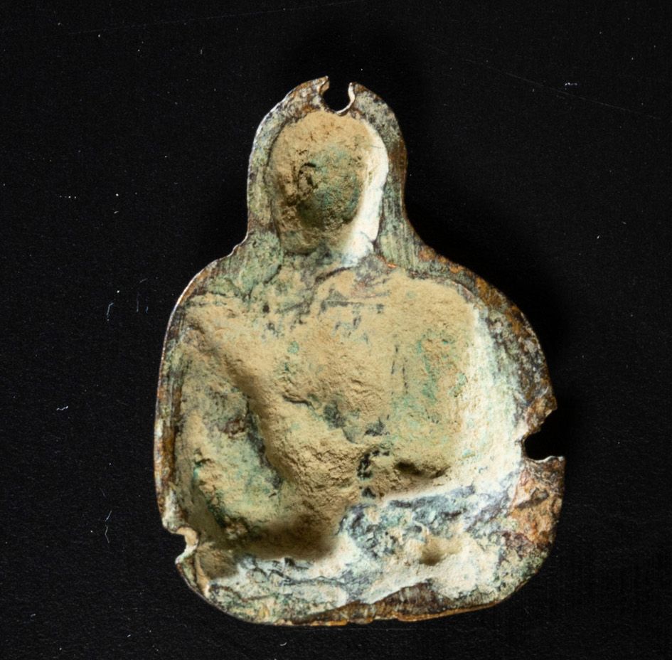 Placchetta in Bronzo Raffigurante Madonna con Bambino, XV-XVI Secolo
