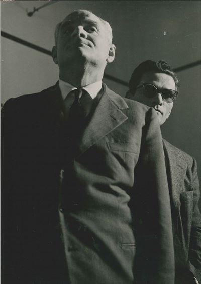 Aldo Durazzi (1925-1990)moravia e Pasolini, 1962