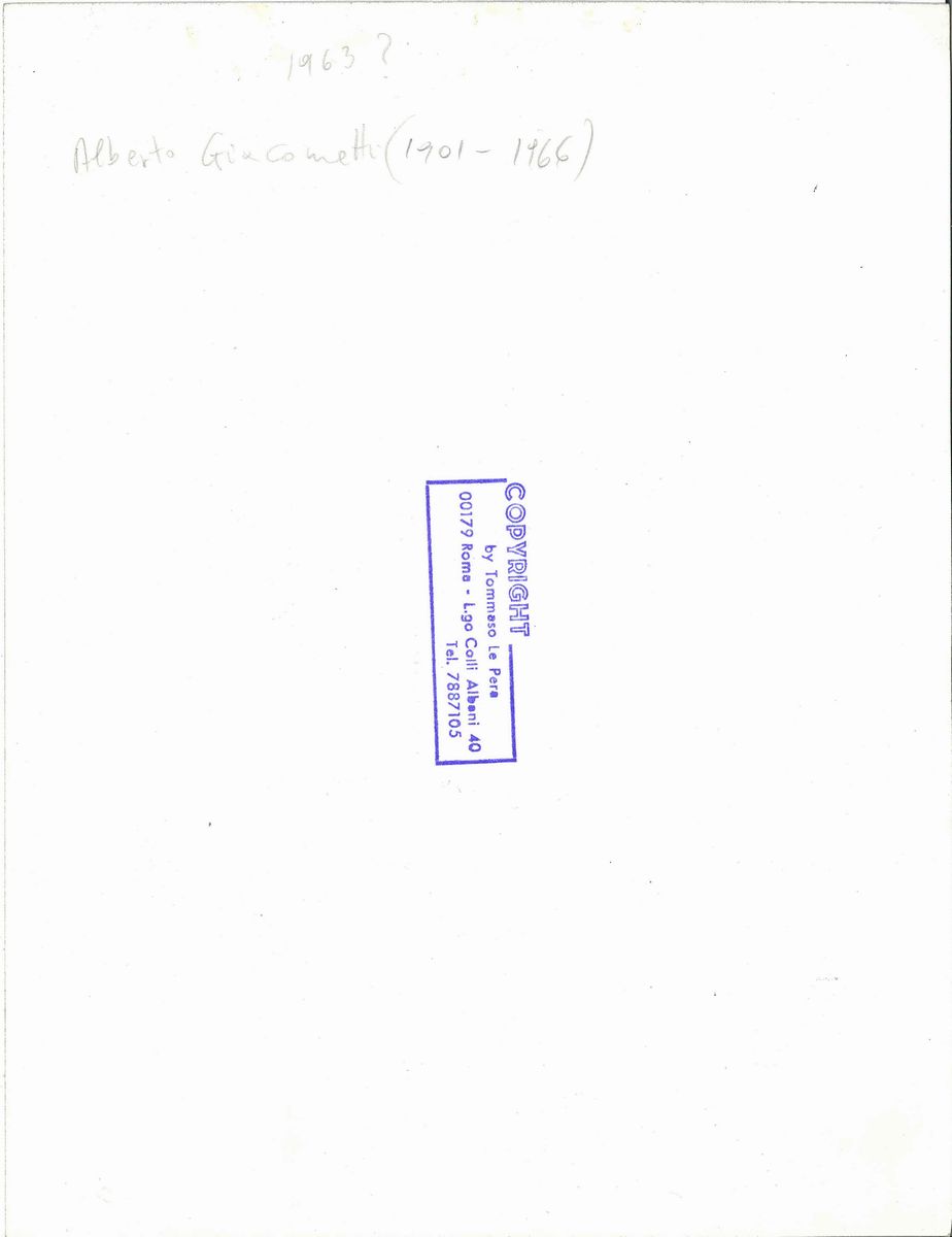Tommaso le Peraalberto Giacometti, 1963