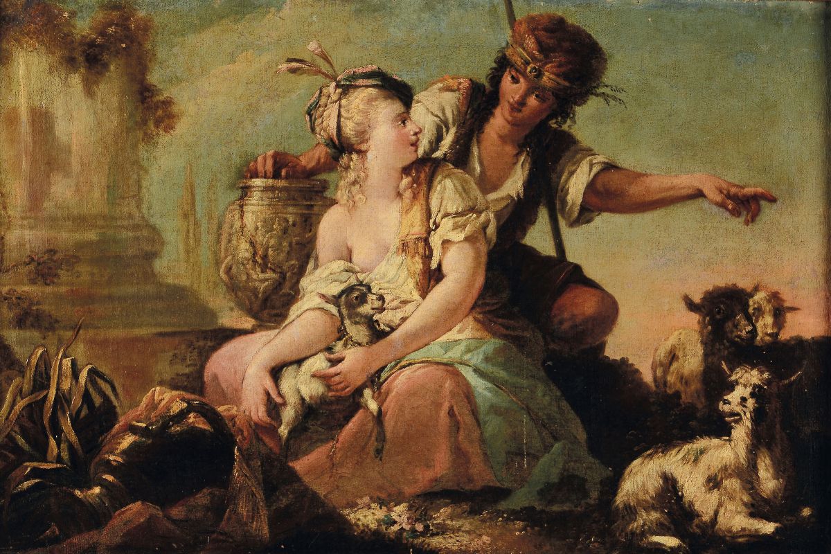 Scuola Veneta del XVIII Secolo Scene Pastorali