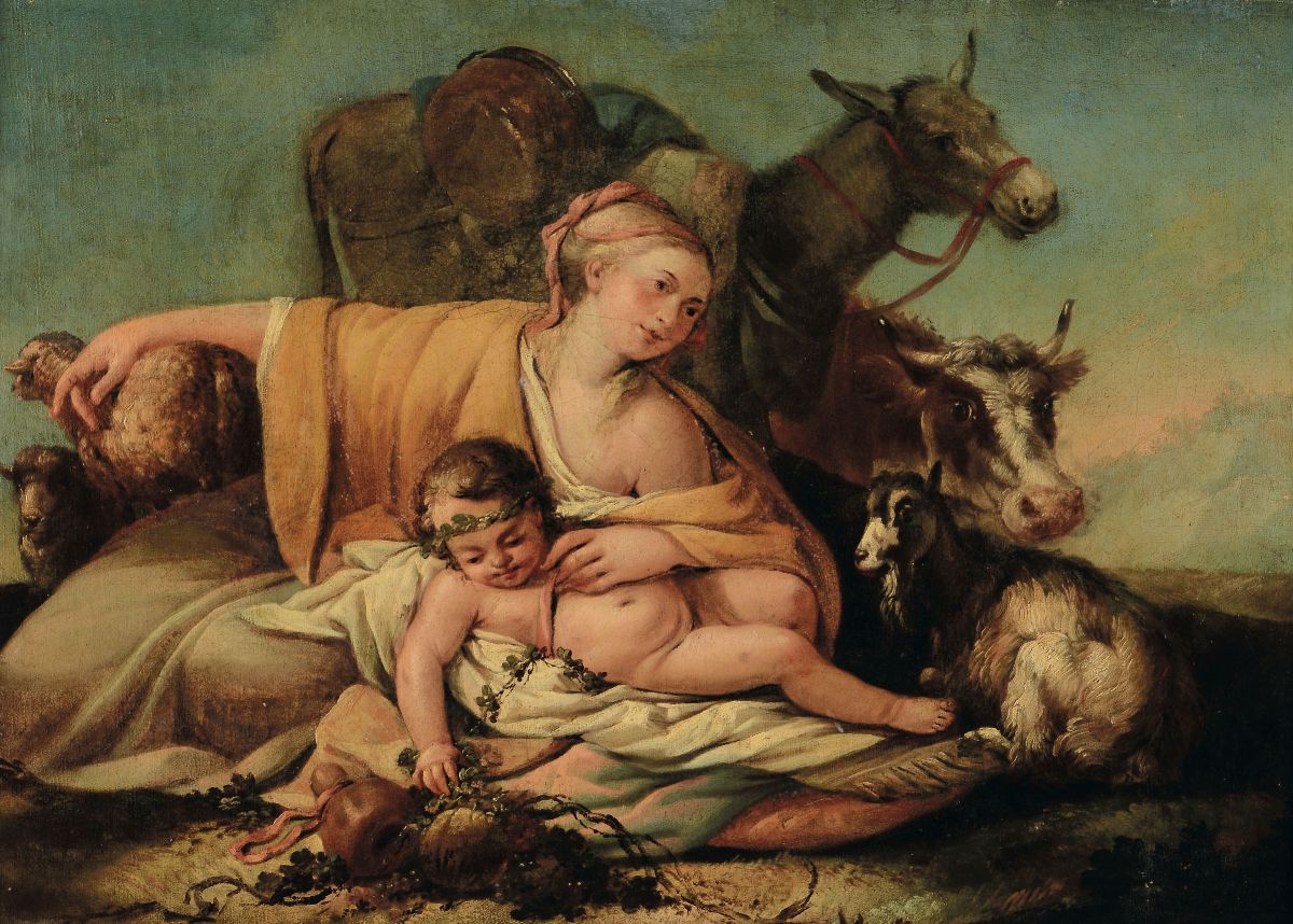 Scuola Veneta del XVIII Secolo Scene Pastorali