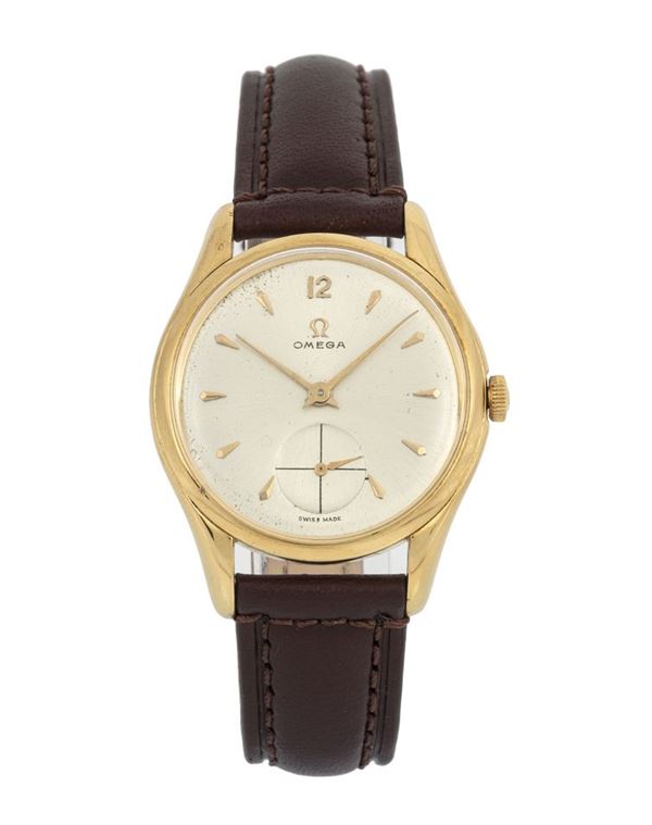 OMEGA - BK2503-1 stainless steel and laminated yellow gold, 1954 circa.