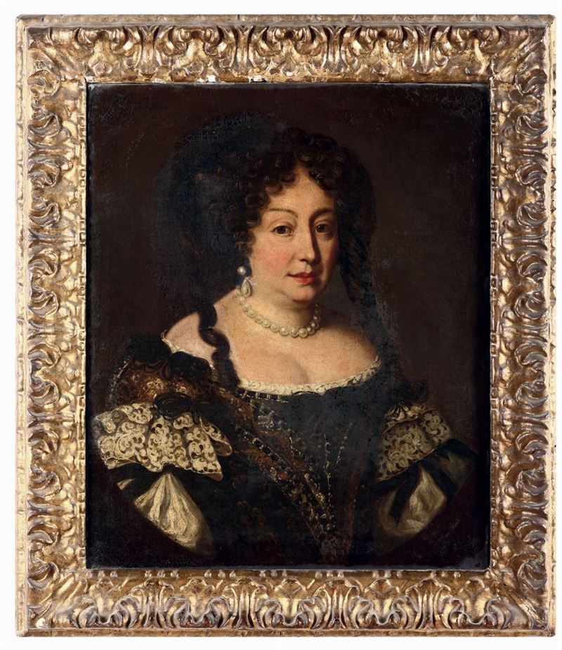 Scuola romana del XVII secolo Ritratto femminile  - Auction Fine Art - Cambi Casa d'Aste