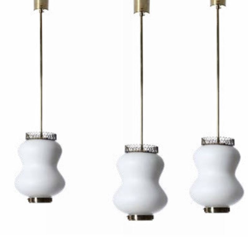 Three pendant lamps, Italy, 1950s  - Auction Design - Cambi Casa d'Aste