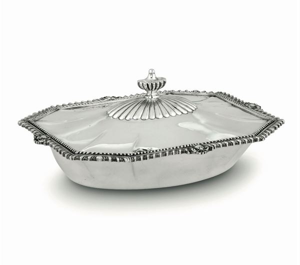 A silver serving tray, Italy, 1900s